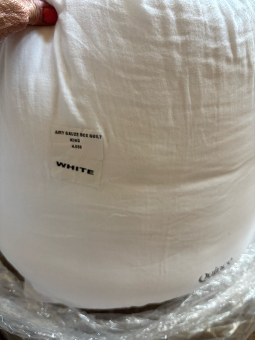 Quince Organic Airy Gauze Box Quilt White King/Cal King NWT Luxury Bedding - Picture 11 of 14
